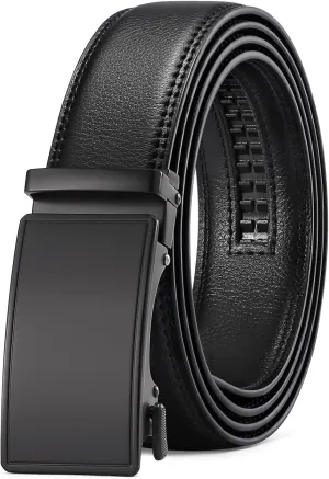 Mens Leather Ratchet Belt for Dress and Casual