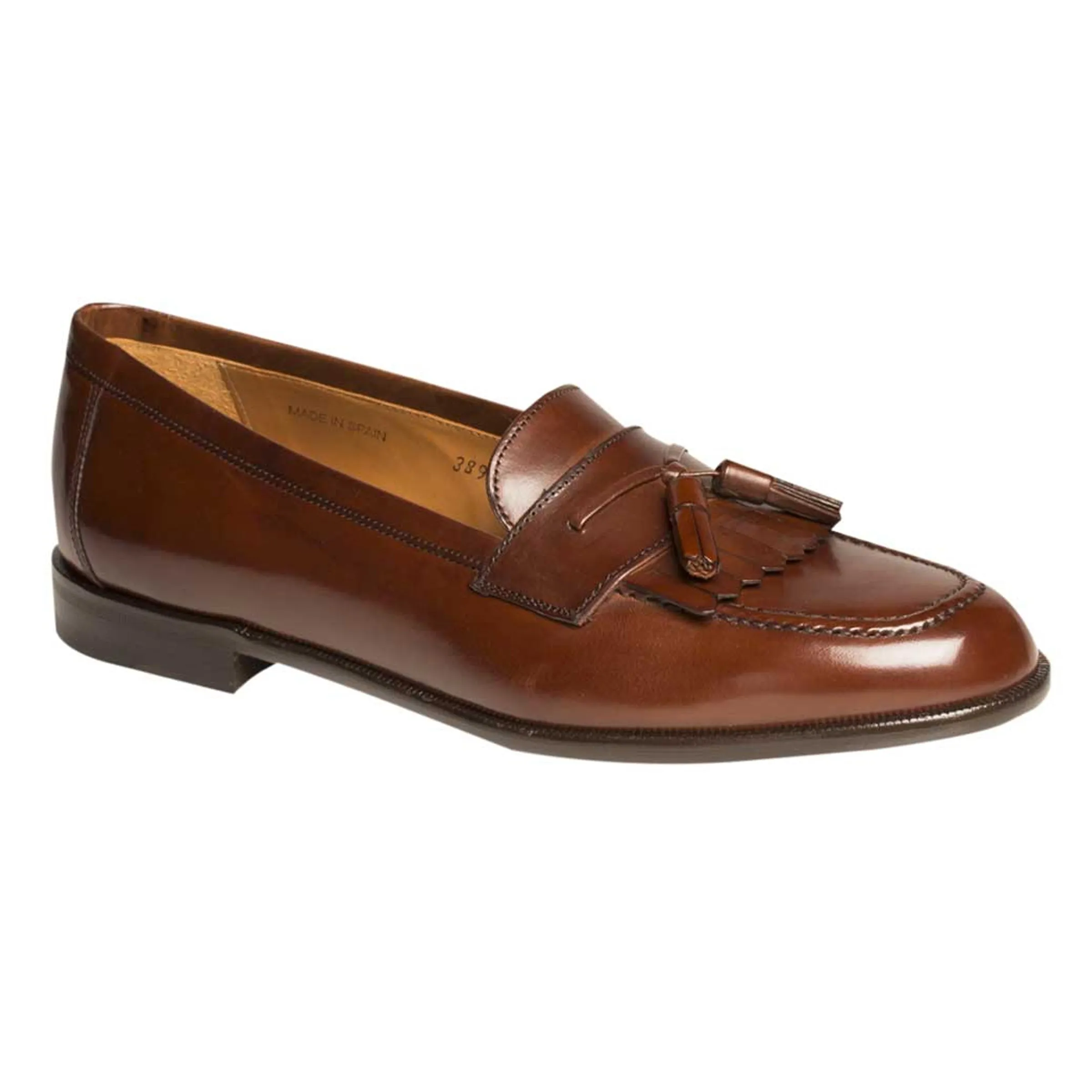 Mens Mezlan Santander Classic Tassel Loafer Dress Shoe in Tan