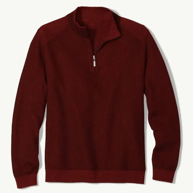 Men's Tommy Bahama | Las Palmas Flip Half Zip  | Ruby Heather