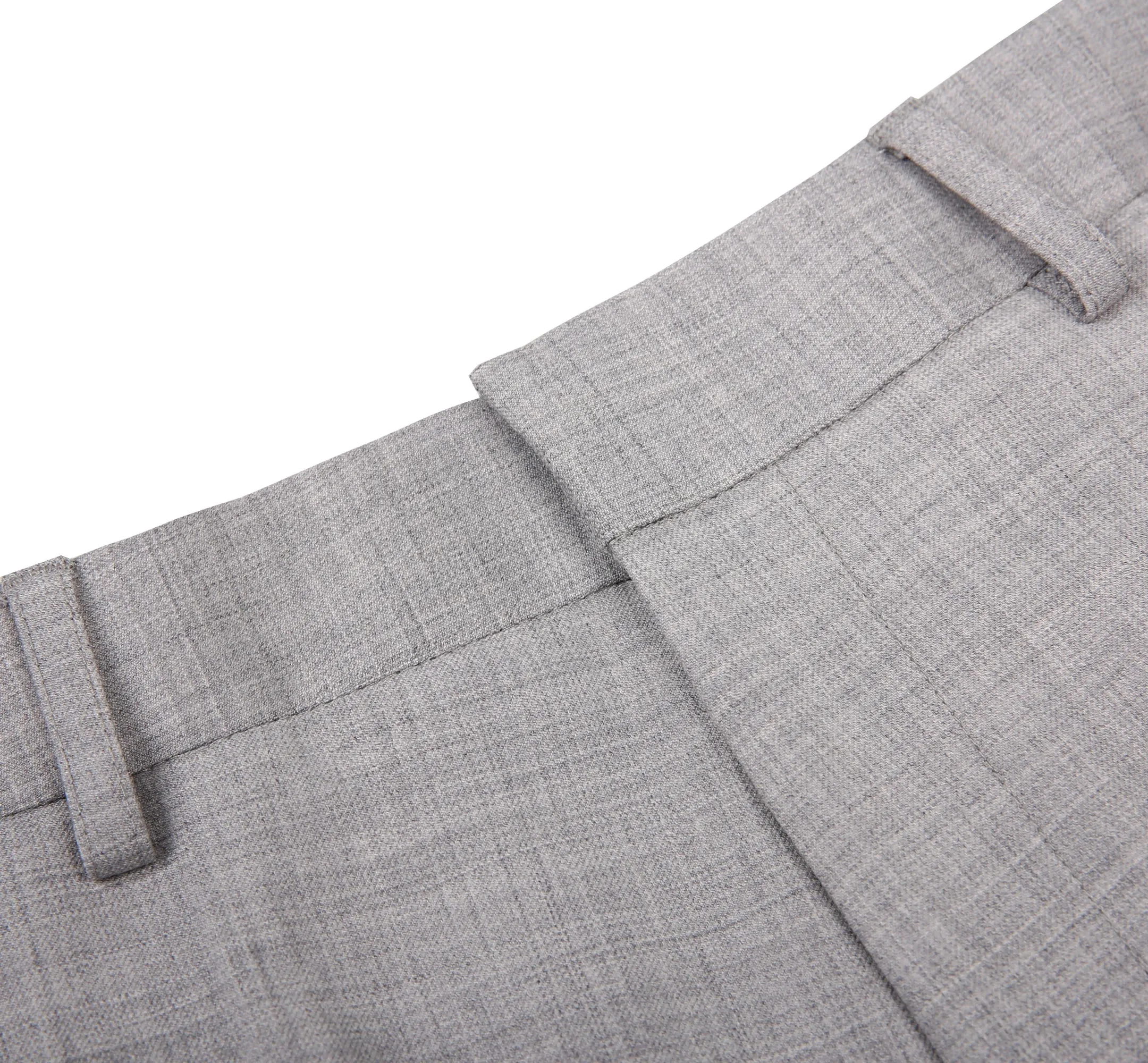 Milano Light Grey Wool Women's Trousers