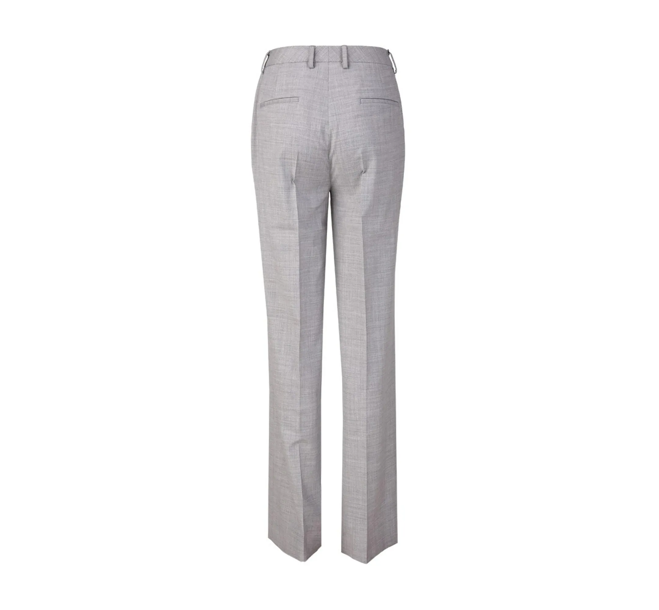 Milano Light Grey Wool Women's Trousers