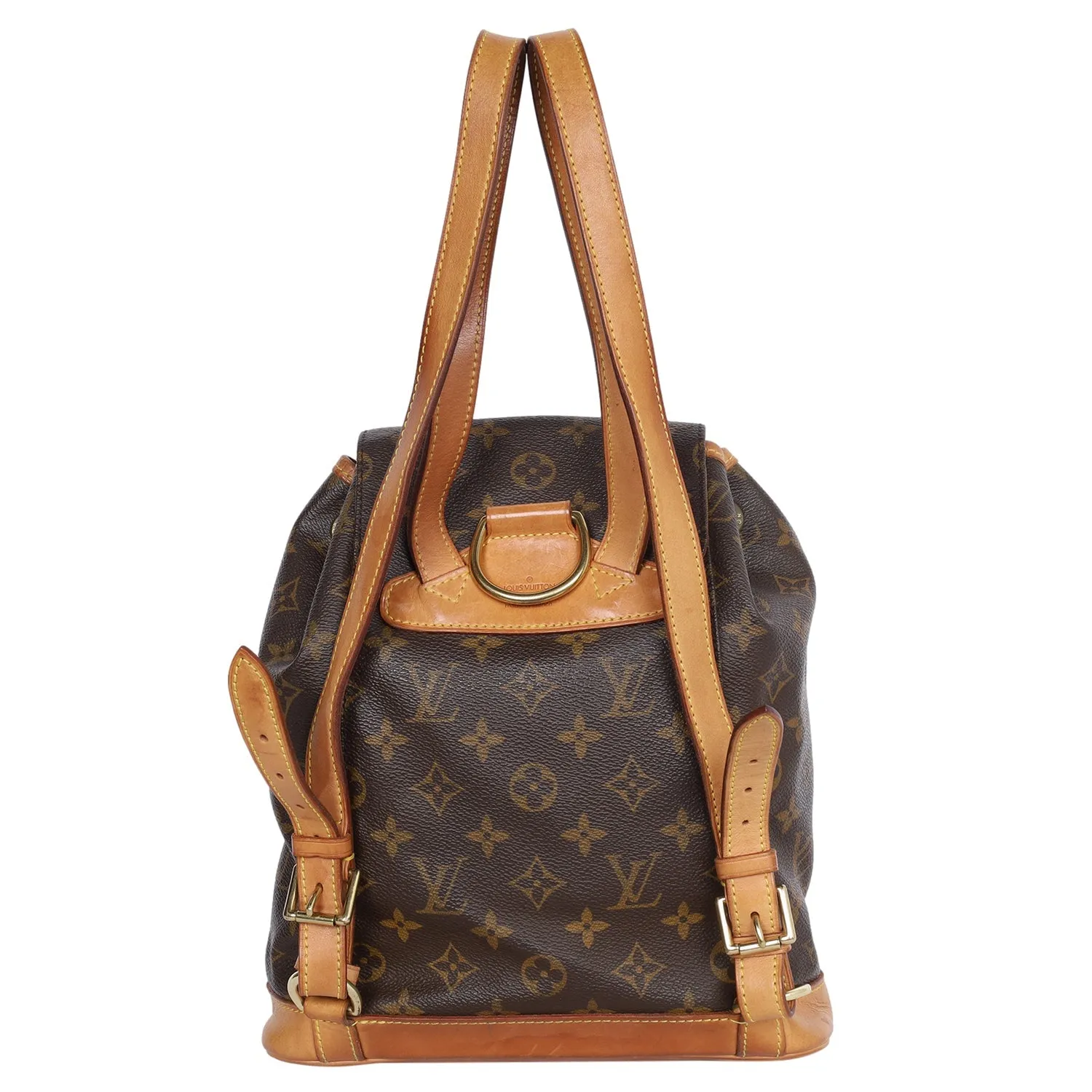 Montsouris Monogram Canvas Backpack MM Brown