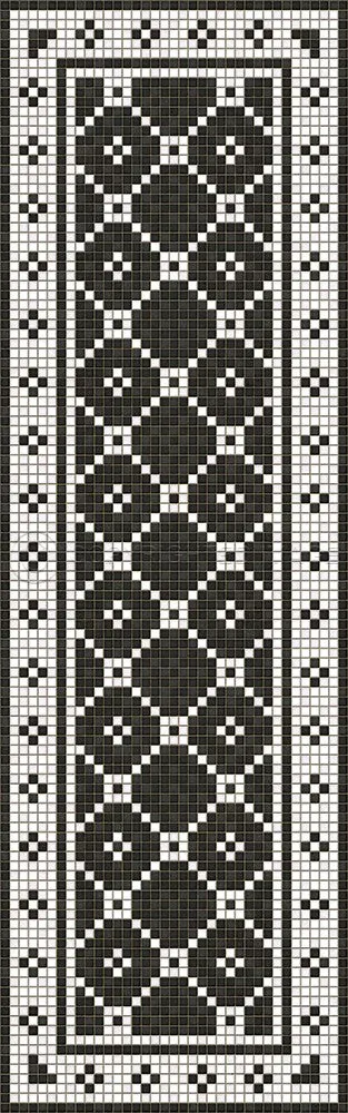 Mosaic A "Elmhurst Avenue" Vinyl Floorcloth - Spicher & Co.