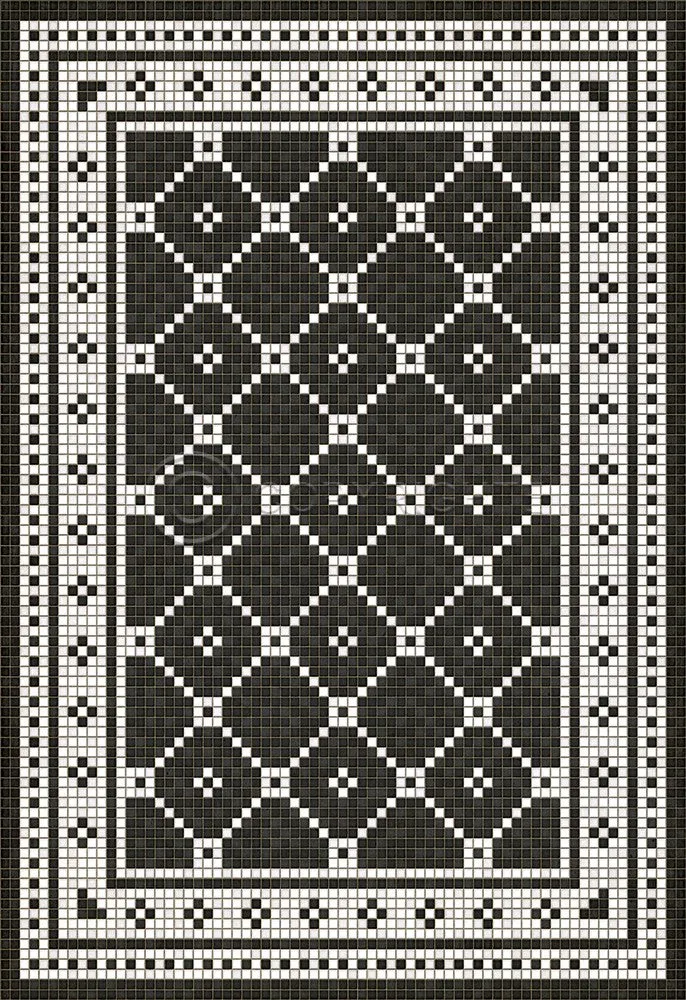 Mosaic A "Elmhurst Avenue" Vinyl Floorcloth - Spicher & Co.