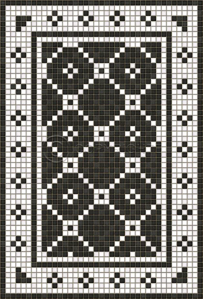 Mosaic A "Elmhurst Avenue" Vinyl Floorcloth - Spicher & Co.