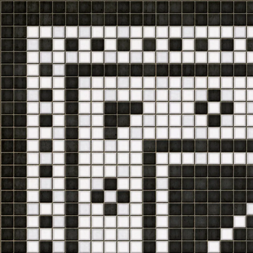 Mosaic A "Elmhurst Avenue" Vinyl Floorcloth - Spicher & Co.