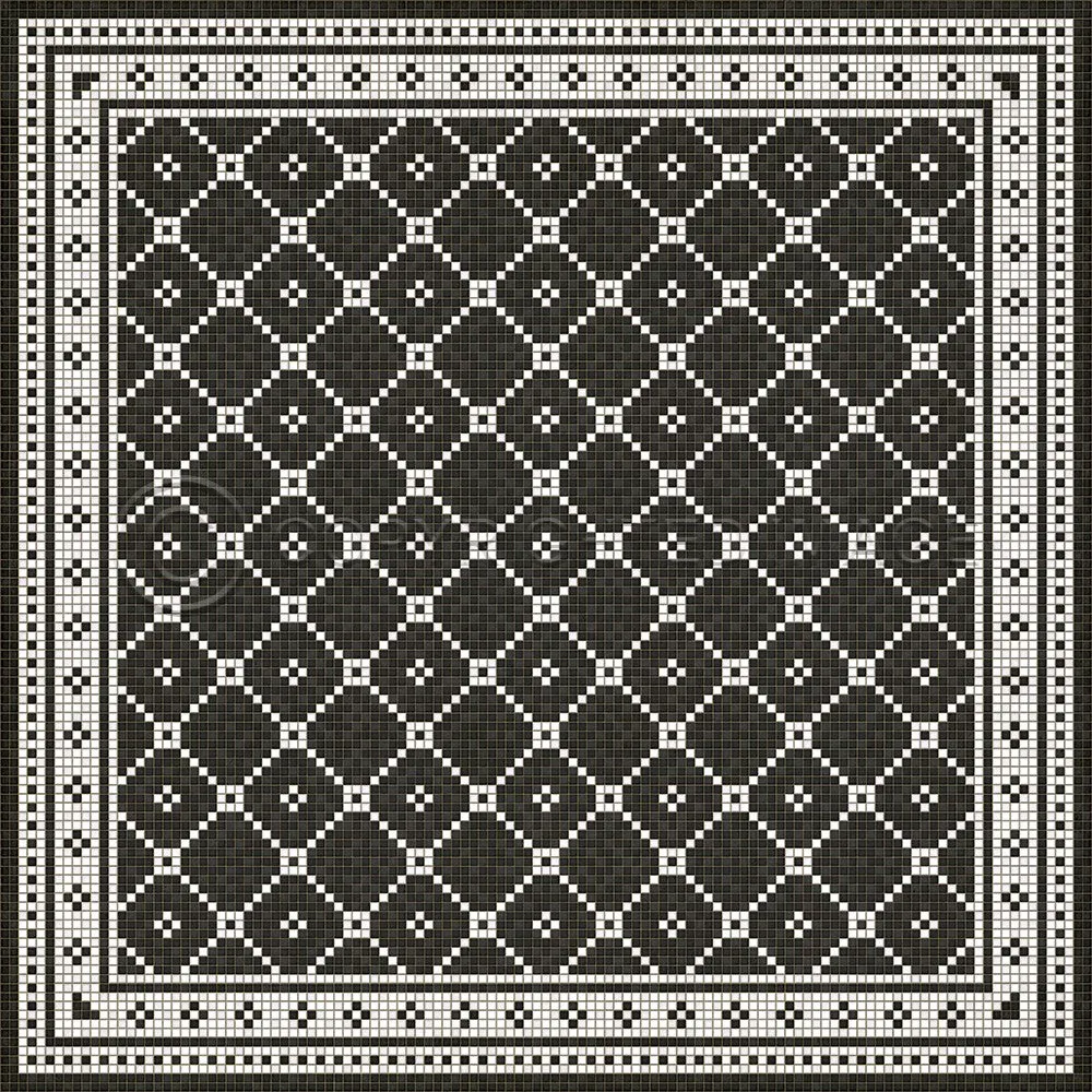 Mosaic A "Elmhurst Avenue" Vinyl Floorcloth - Spicher & Co.