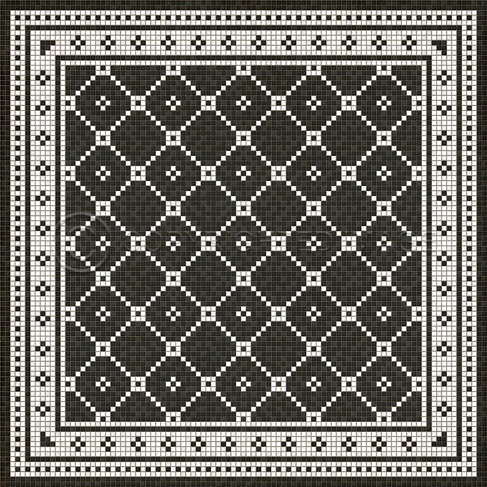 Mosaic A "Elmhurst Avenue" Vinyl Floorcloth - Spicher & Co.