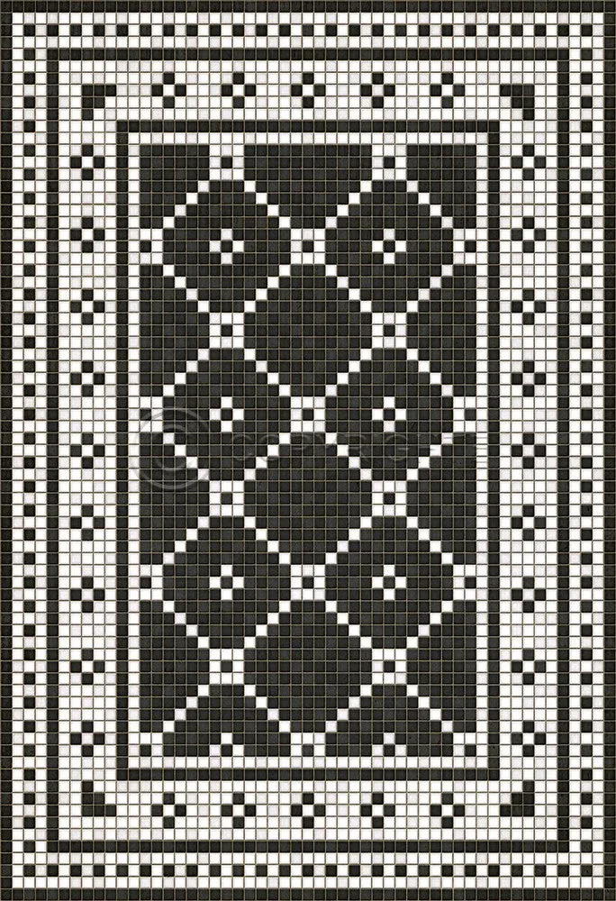 Mosaic A "Elmhurst Avenue" Vinyl Floorcloth - Spicher & Co.