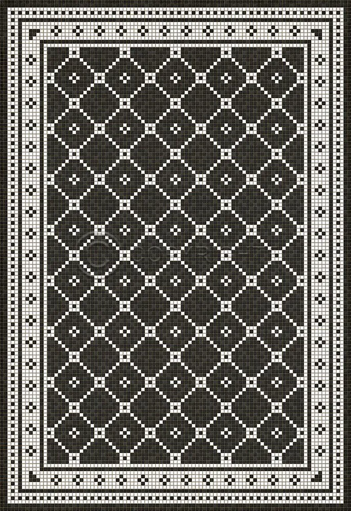 Mosaic A "Elmhurst Avenue" Vinyl Floorcloth - Spicher & Co.