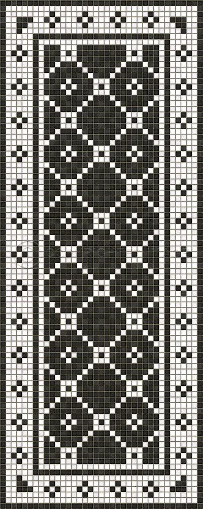 Mosaic A "Elmhurst Avenue" Vinyl Floorcloth - Spicher & Co.