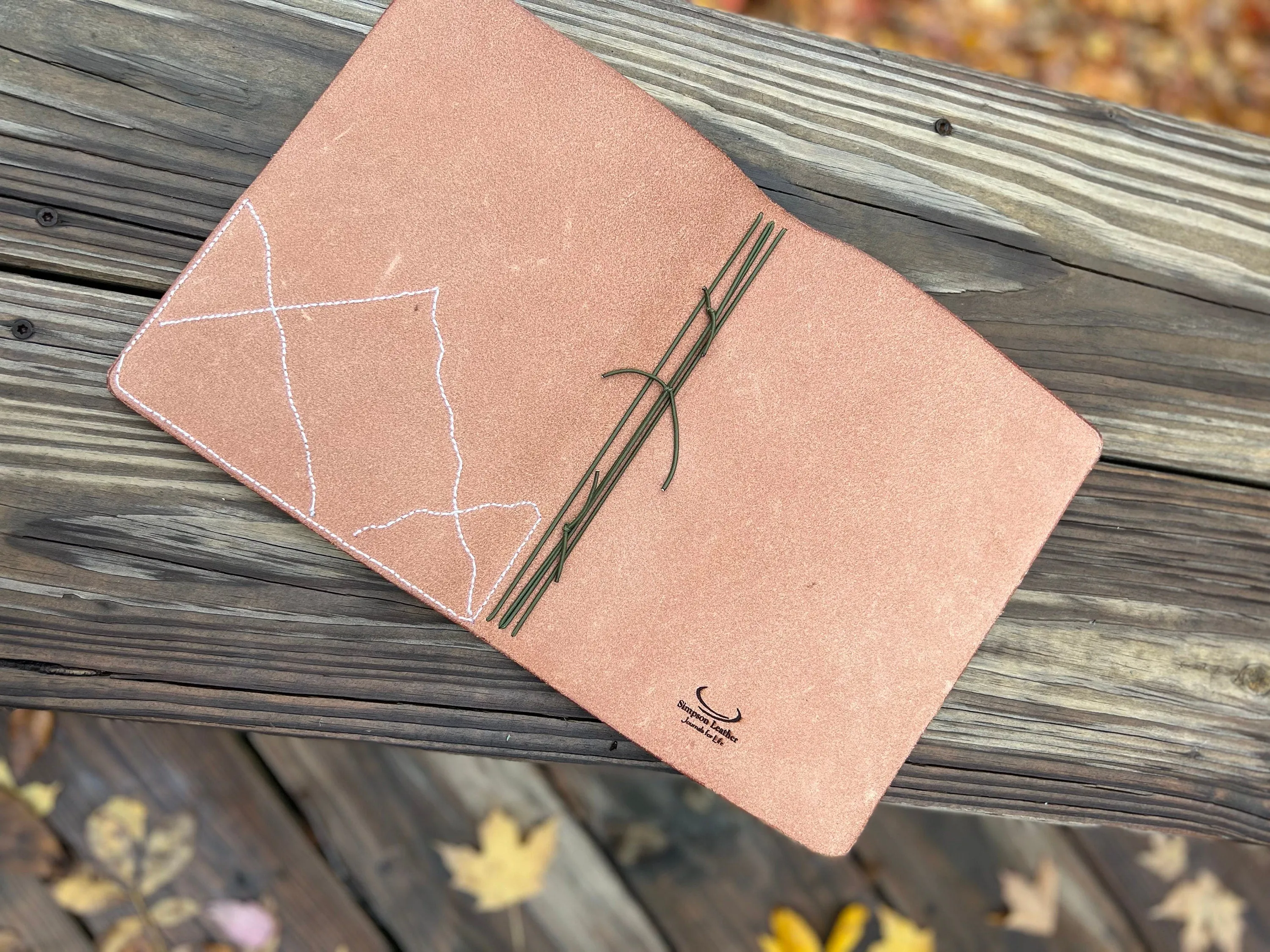 Mountain Traveler’s Notebook, Composition Leather Notebook Cover, Full Grain Veg Tanned Leather, BIG Journal Cover (inserts not included)