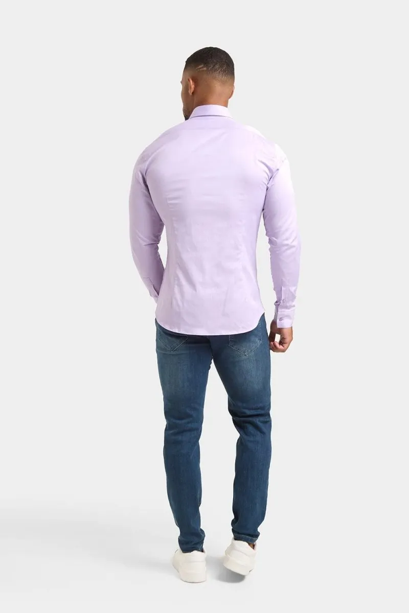 Muscle Fit Signature Shirt in Lilac