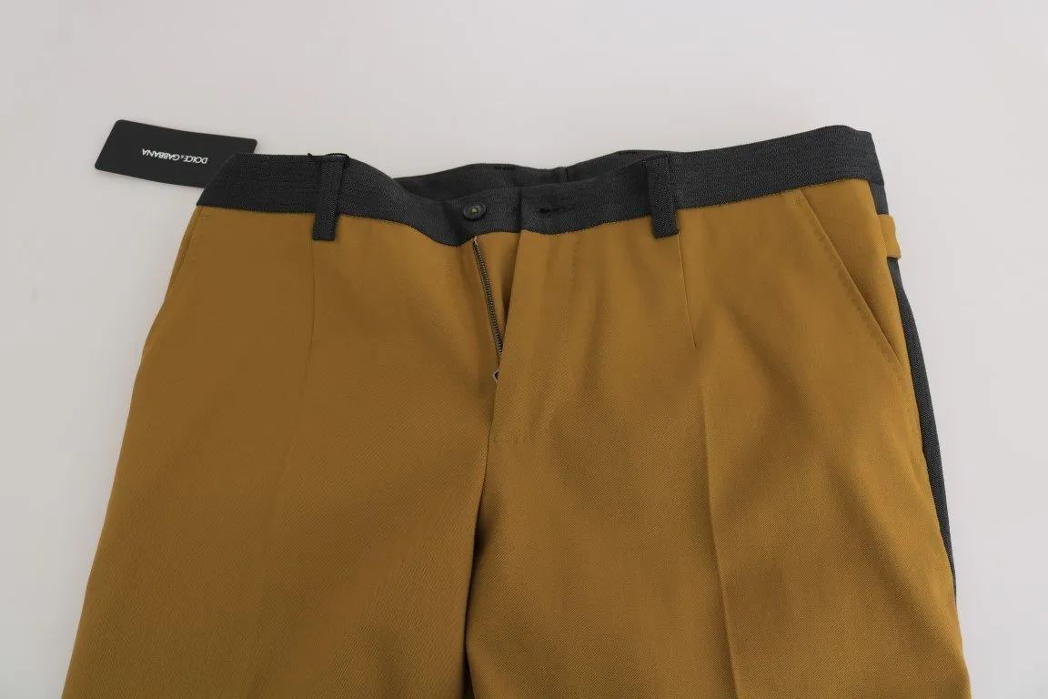 Mustard Yellow Wool Cotton Pants