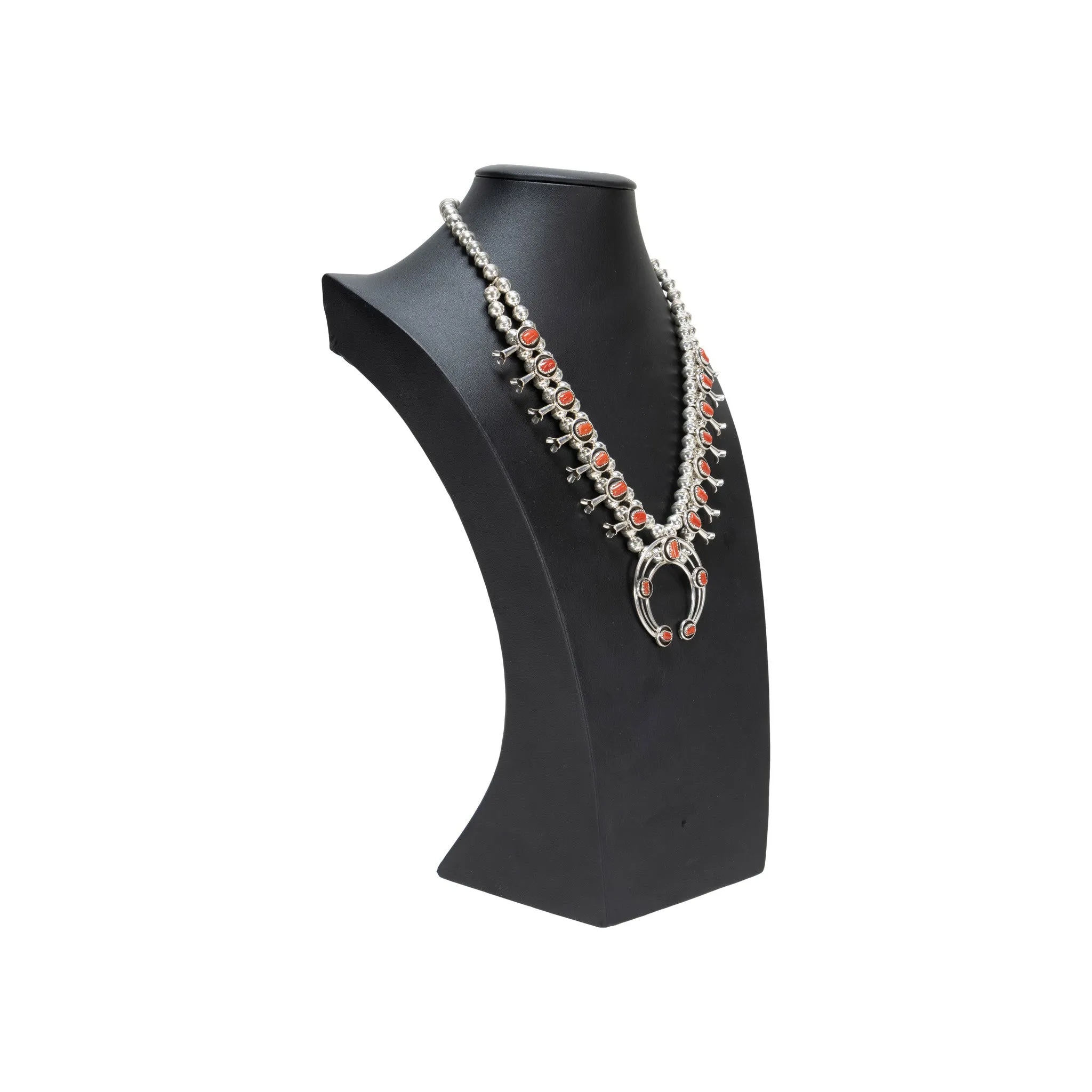 Navajo Coral Squash Blossom Set