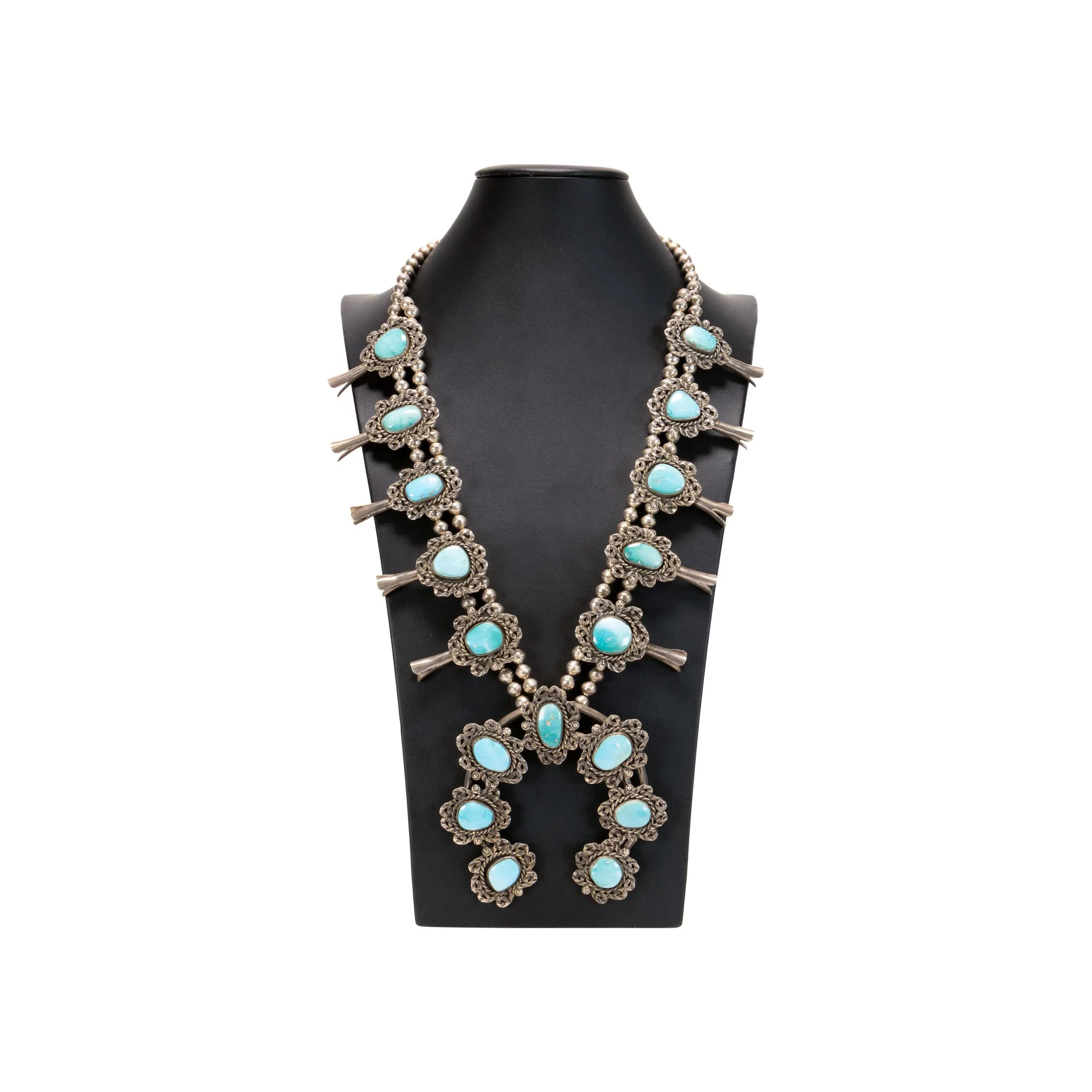 Navajo Turquoise Squash Blossom