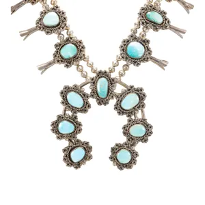 Navajo Turquoise Squash Blossom