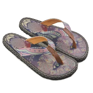 Navy & Fuchsia Psychedelic Flip-Flop CAL410