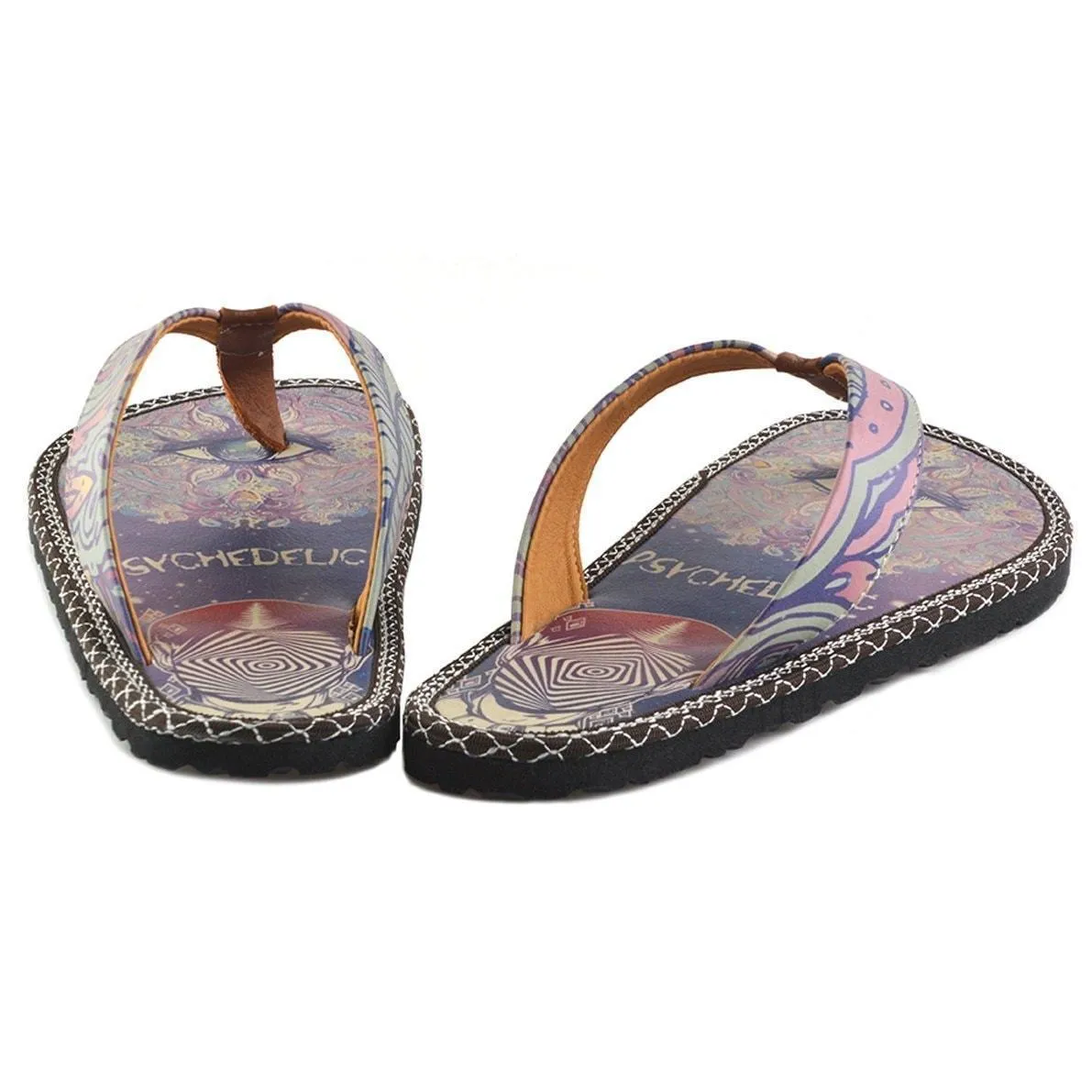 Navy & Fuchsia Psychedelic Flip-Flop CAL410