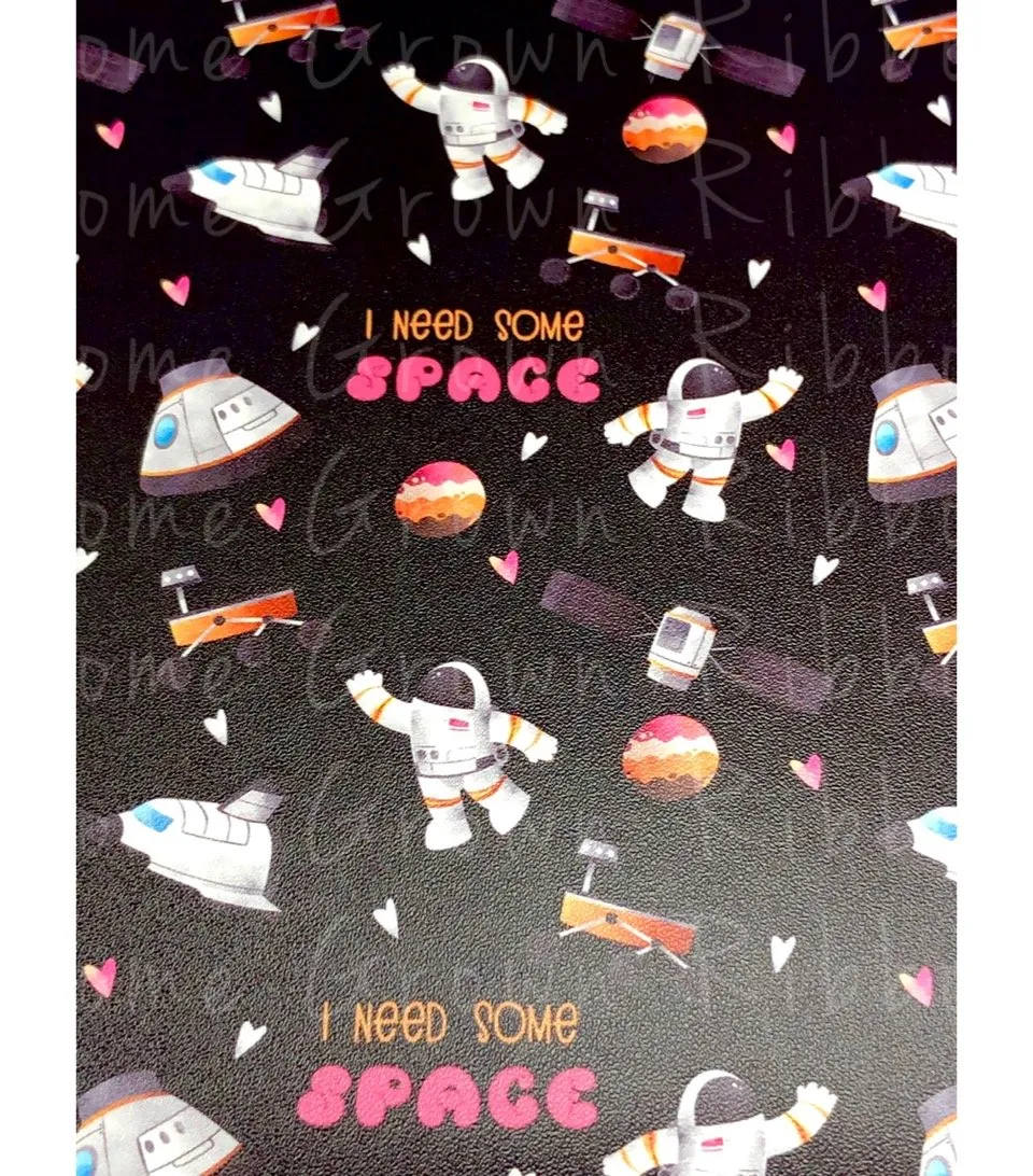Need Some Space Astronaut Faux Leather Sheet USDR