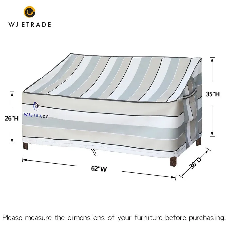 New Wayfair Outdoor Loveseat/Bench Cover Waterproof UV Resistant Beige Grey! Retails $105 