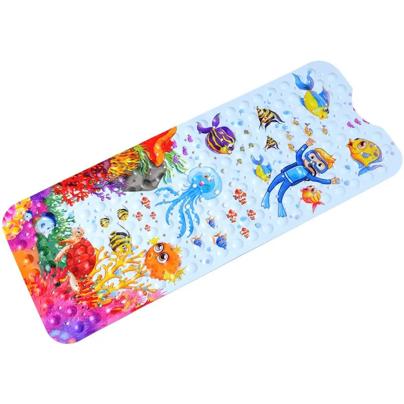 Non-slip Bathroom Fish Printing Mat
