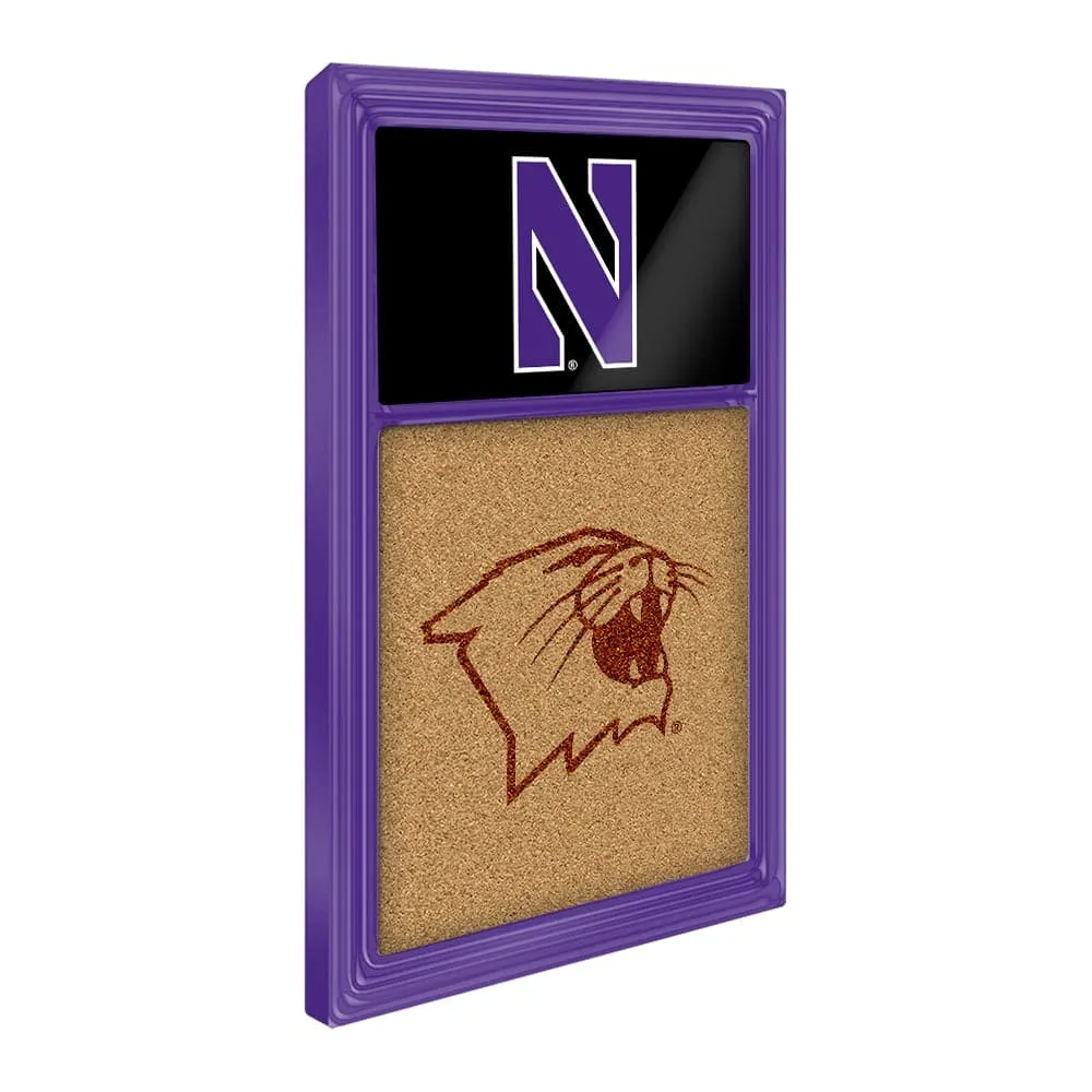 Northwestern Wildcats: Dual Logo - Cork Note Board