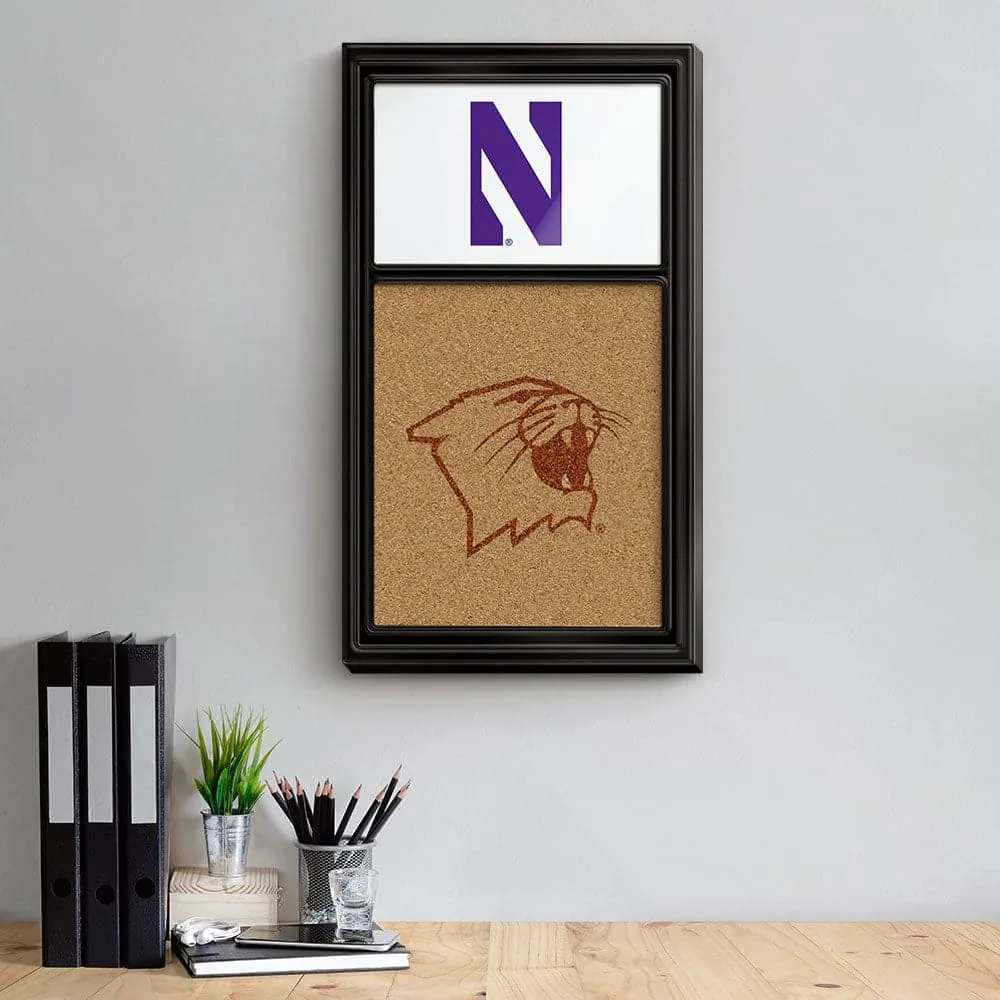 Northwestern Wildcats: Dual Logo - Cork Note Board