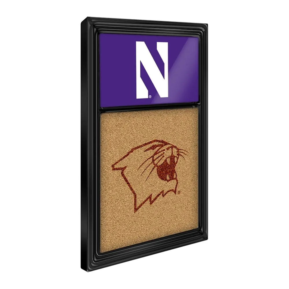 Northwestern Wildcats: Dual Logo - Cork Note Board