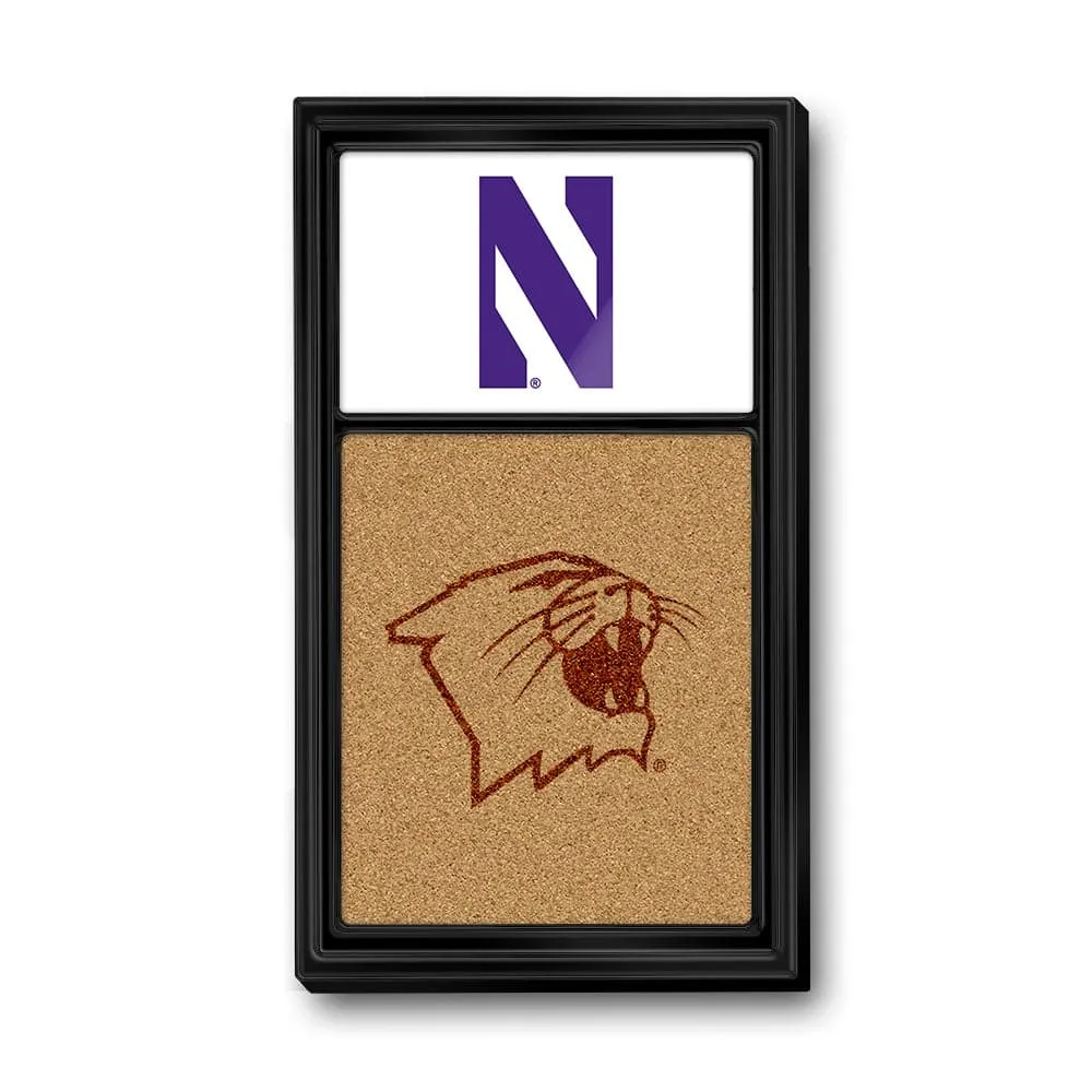 Northwestern Wildcats: Dual Logo - Cork Note Board