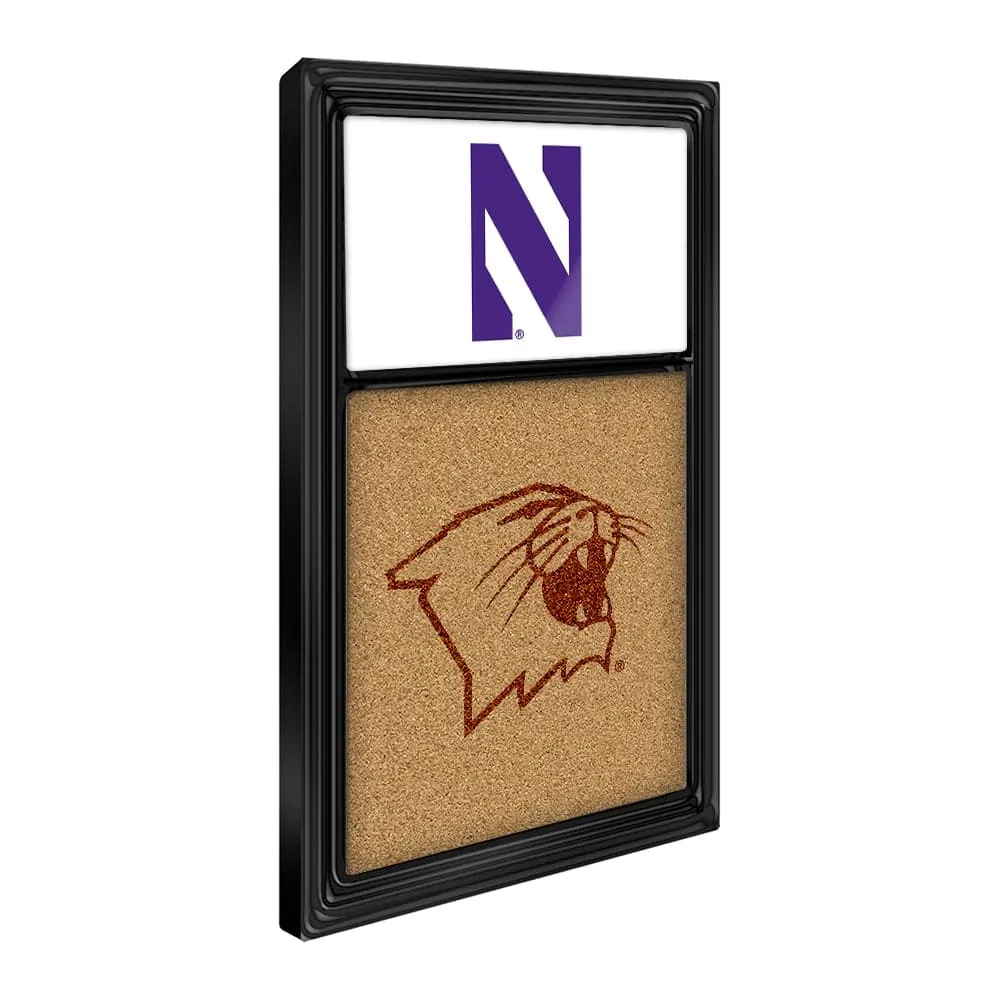 Northwestern Wildcats: Dual Logo - Cork Note Board