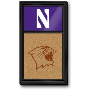 Northwestern Wildcats: Dual Logo - Cork Note Board