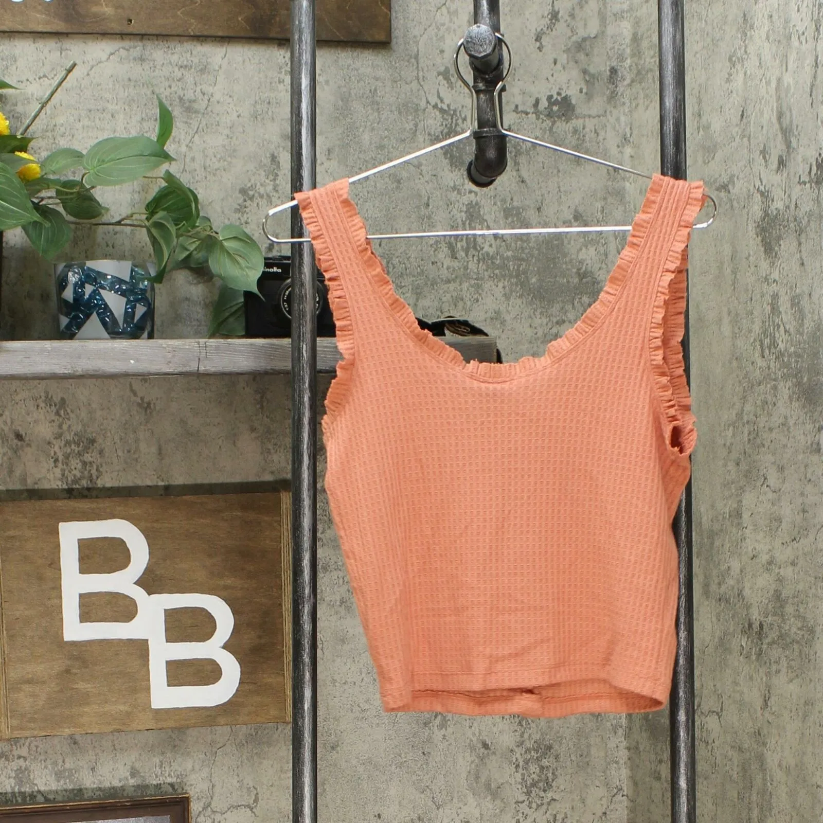 NWT Wild Fable Women's Button Front Waffle Tank Top. 42422A0001 Medium