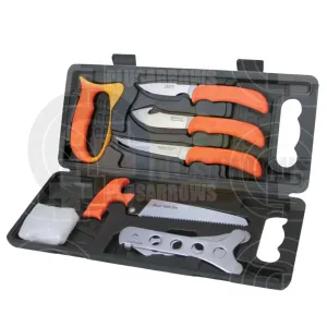 Outdoor Edge Wild Pak Game Processing Hunting Knife Set With Hard Case