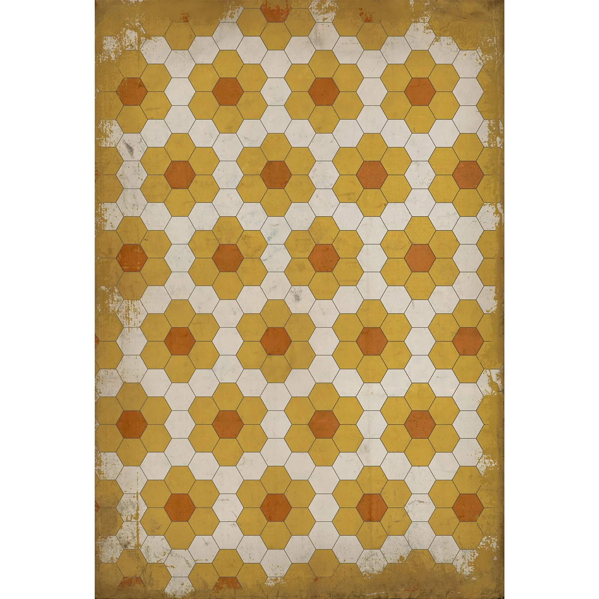 Pattern 02 "Pushing Up Daisies" Vinyl Floorcloth - Spicher & Co.