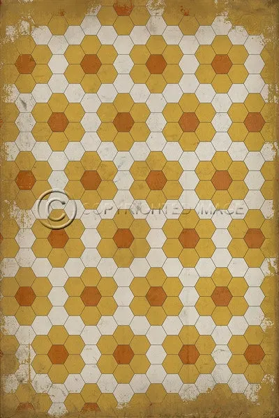 Pattern 02 "Pushing Up Daisies" Vinyl Floorcloth - Spicher & Co.