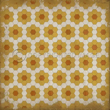 Pattern 02 "Pushing Up Daisies" Vinyl Floorcloth - Spicher & Co.