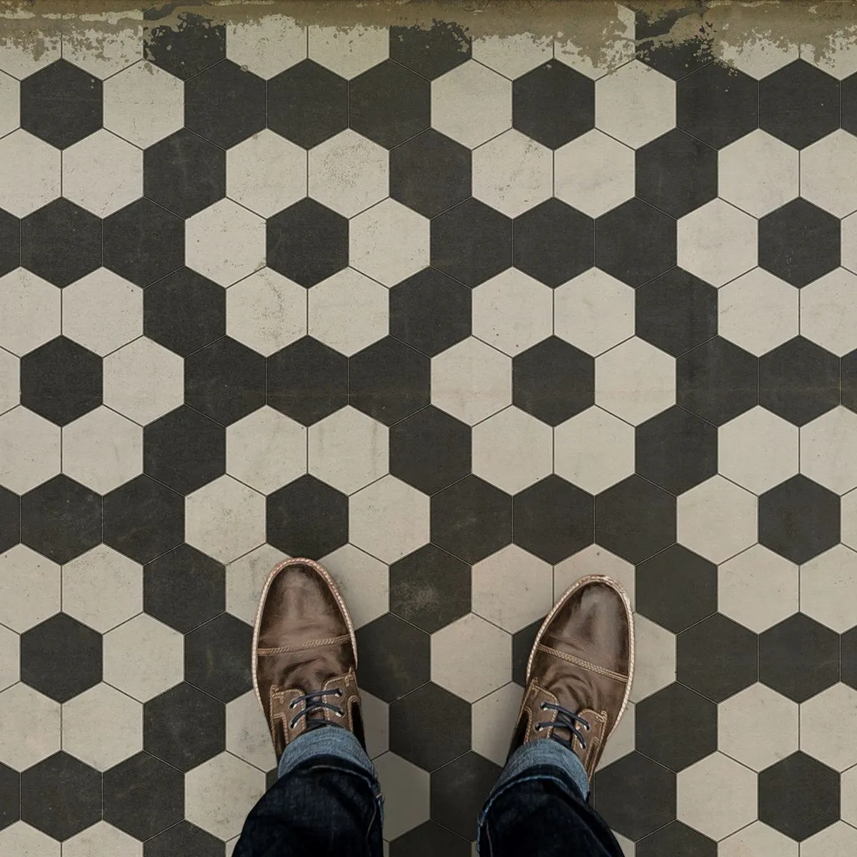 Pattern 02 "Resonance" Vinyl Floorcloth - Spicher & Co.