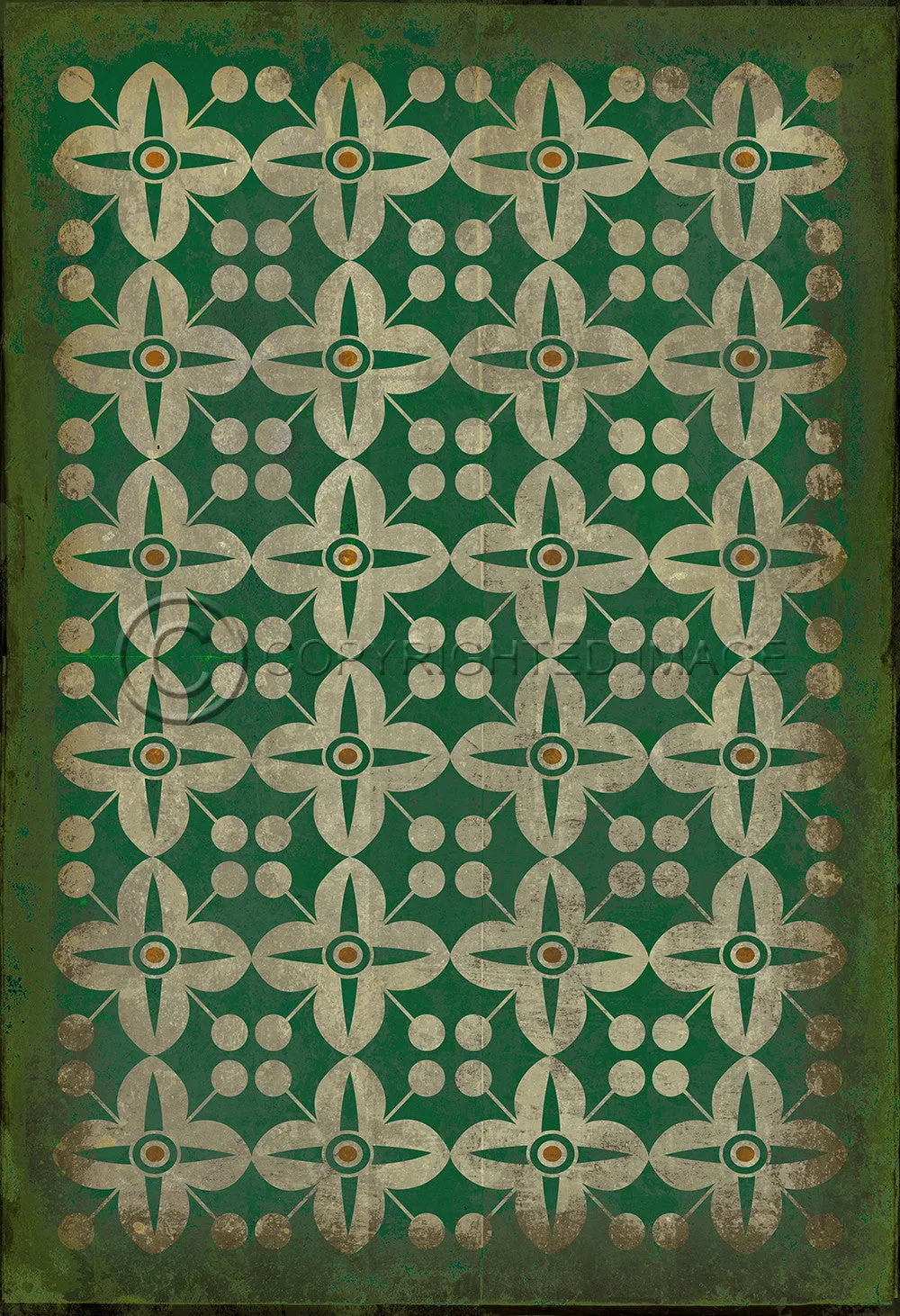 Pattern 03 "Emerald City" Vinyl Floorcloth - Spicher & Co.