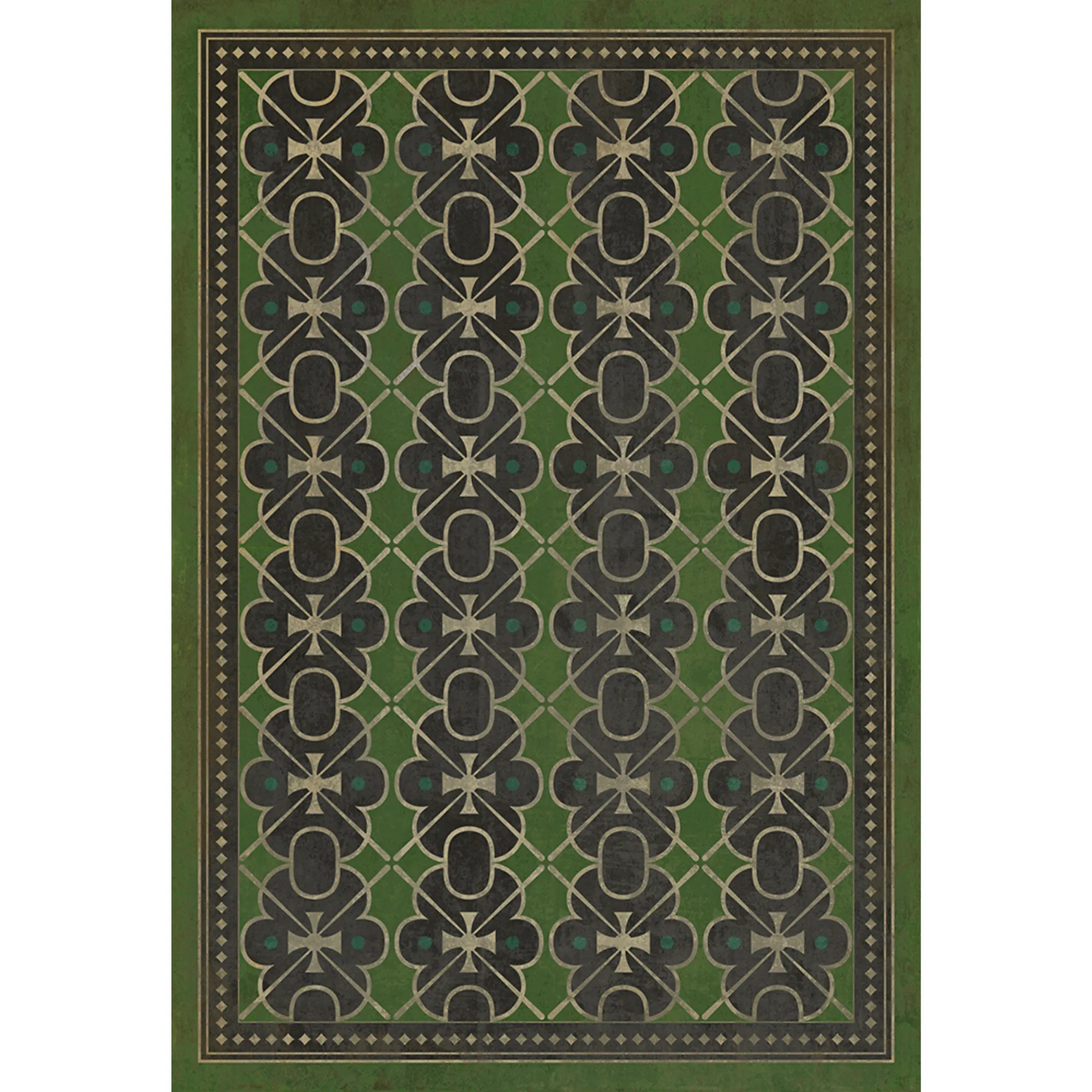 Pattern 05 "Scotland Yard" Vinyl Floorcloth - Spicher & Co.