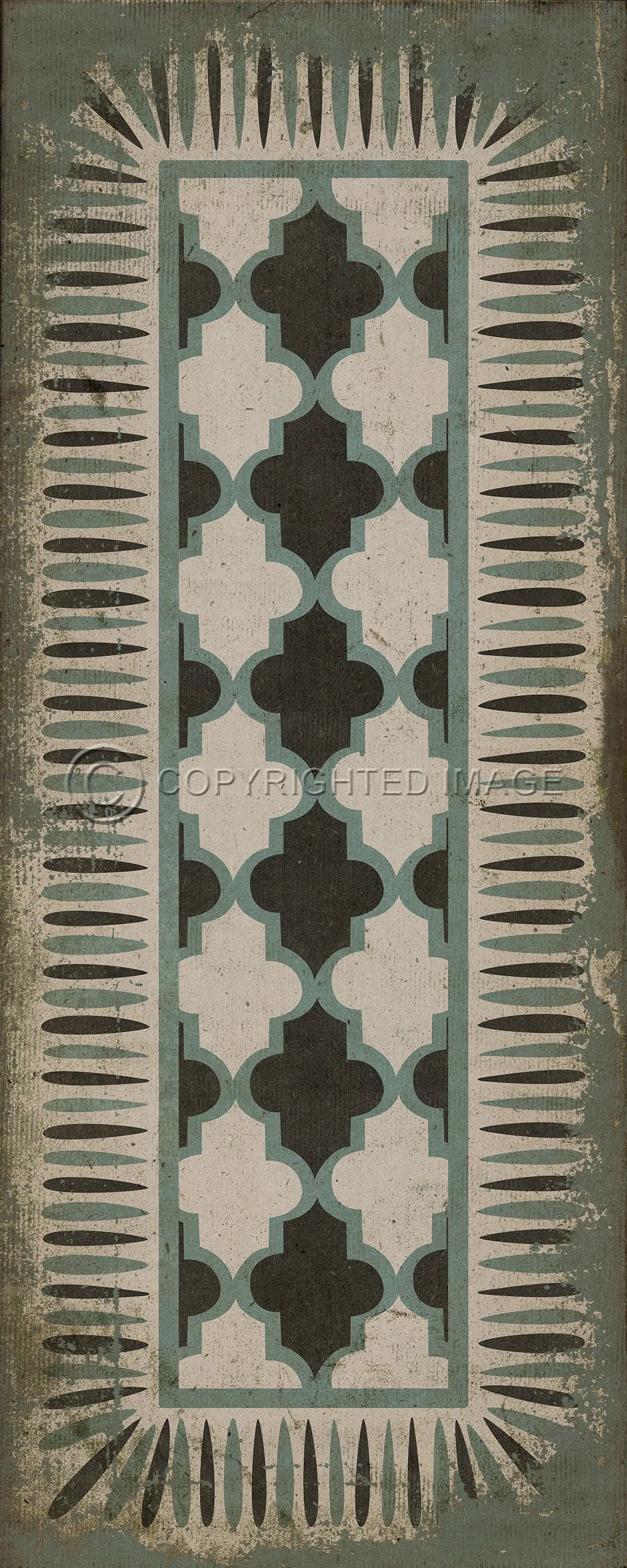 Pattern 10 "Taj Mahal" Vinyl Floorcloth - Spicher & Co.