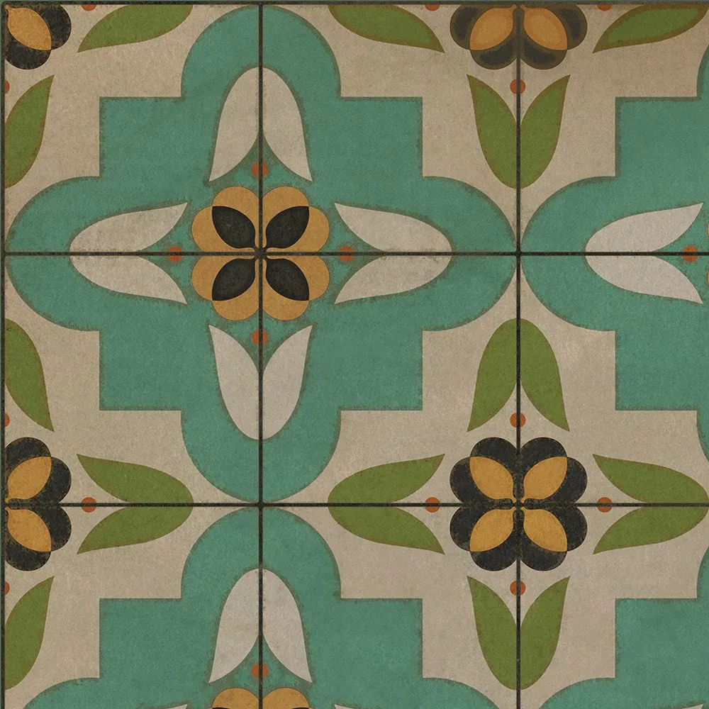 Pattern 33 "I Am Not A Bumblebee" Vinyl Floorcloth - Spicher & Co.