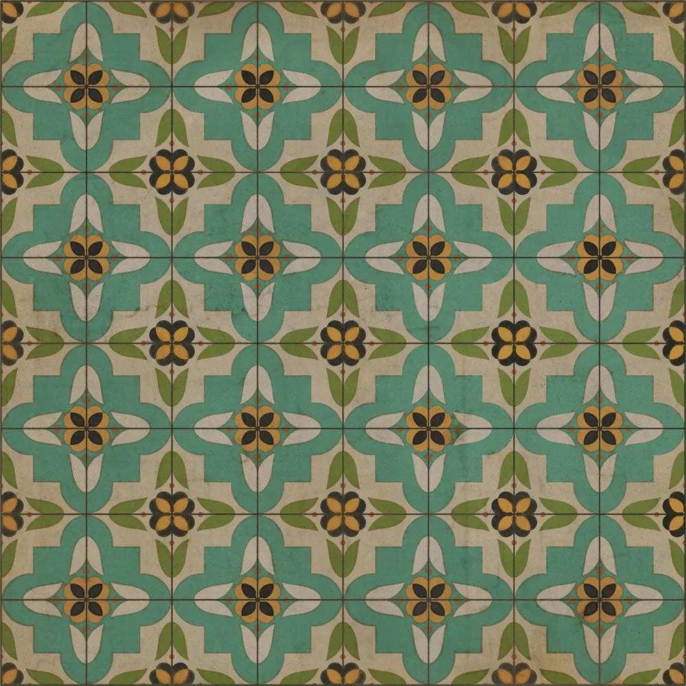 Pattern 33 "I Am Not A Bumblebee" Vinyl Floorcloth - Spicher & Co.