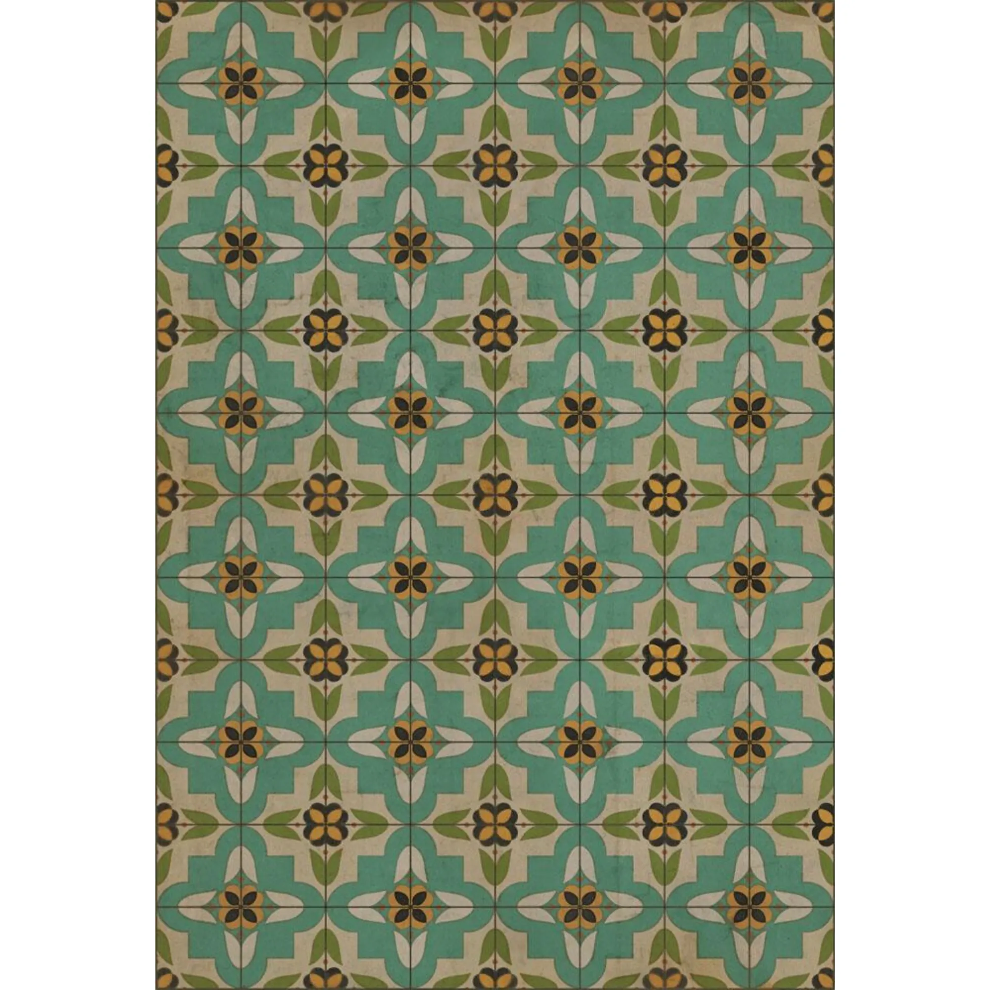 Pattern 33 "I Am Not A Bumblebee" Vinyl Floorcloth - Spicher & Co.