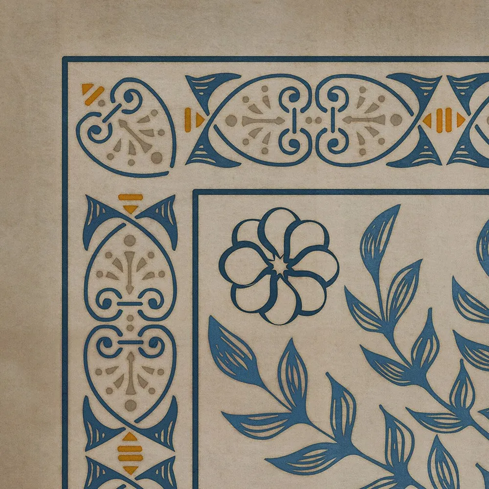 Pattern 40 "Villa dEste" Vinyl Floorcloth - Spicher & Co.