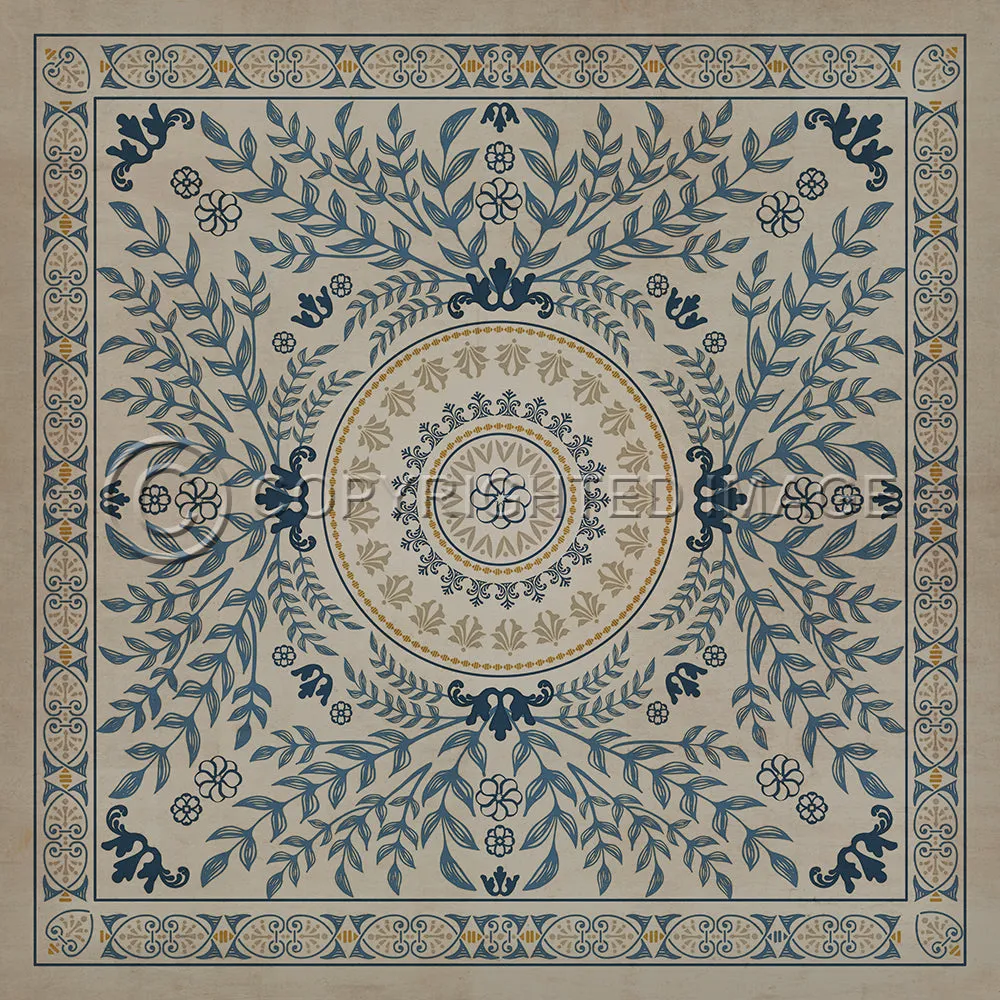 Pattern 40 "Villa dEste" Vinyl Floorcloth - Spicher & Co.