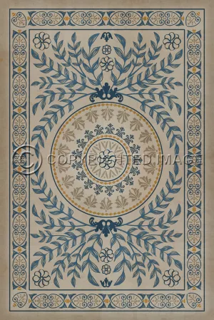 Pattern 40 "Villa dEste" Vinyl Floorcloth - Spicher & Co.