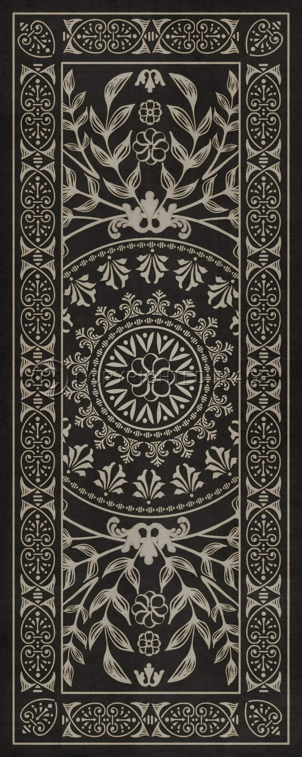 Pattern 40 "Villa Lante" Vinyl Floorcloth - Spicher & Co.