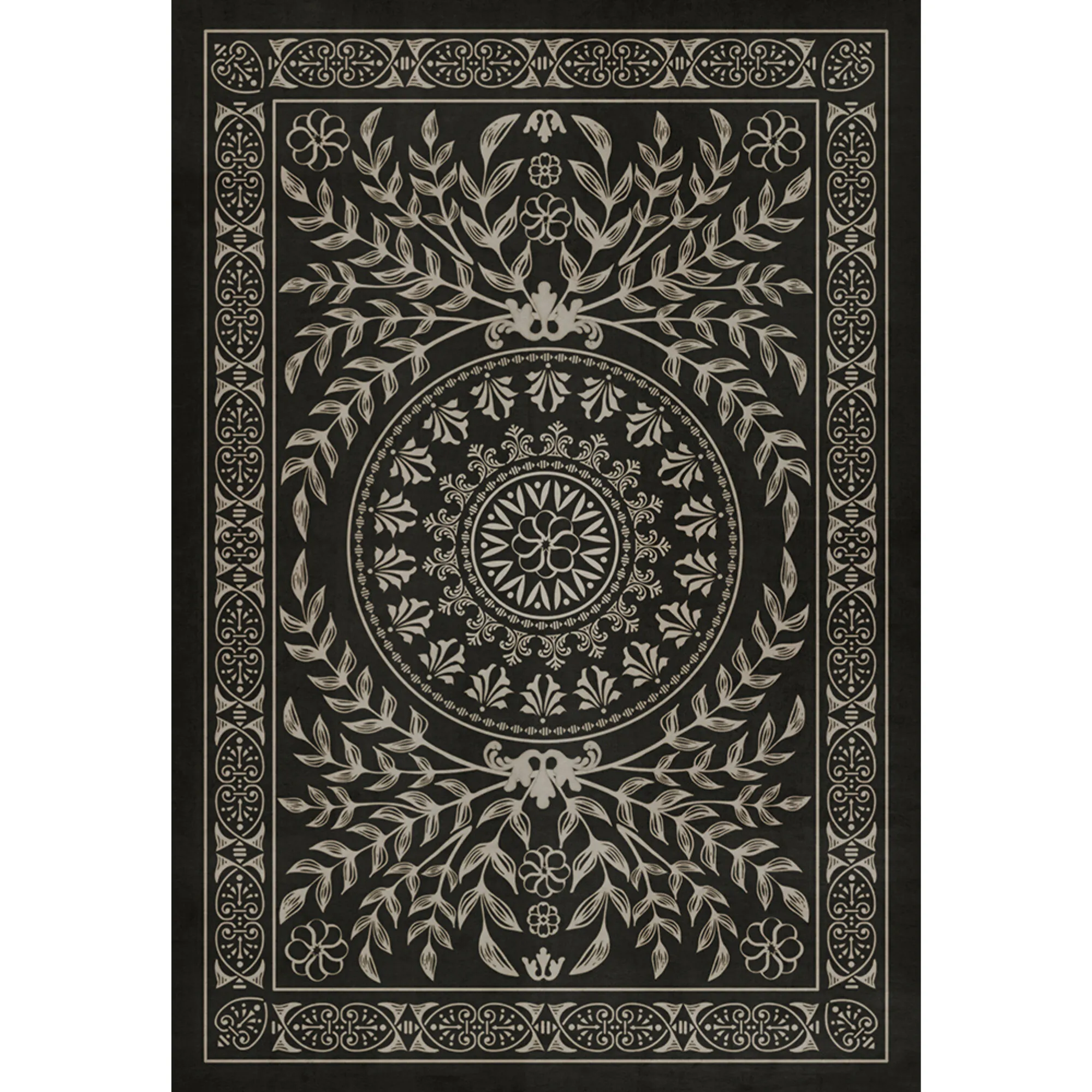 Pattern 40 "Villa Lante" Vinyl Floorcloth - Spicher & Co.