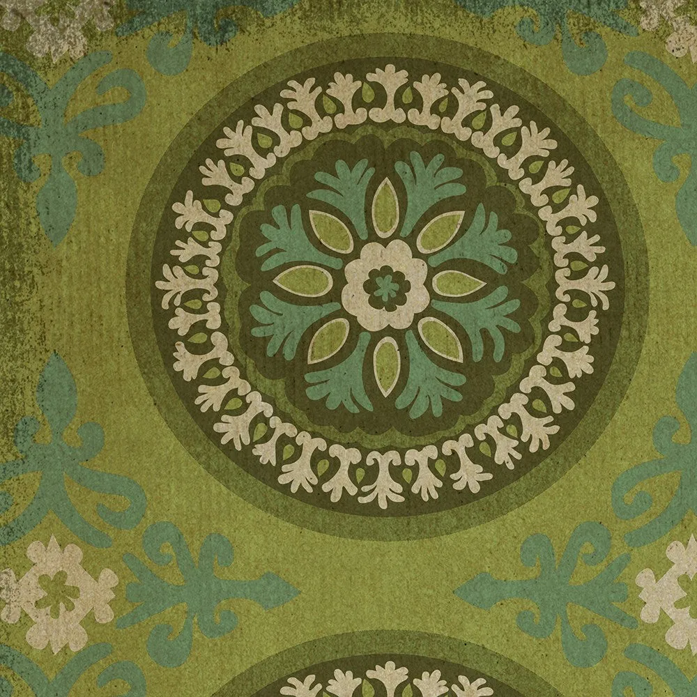 Pattern 43 "Dharma" Vinyl Floorcloth - Spicher & Co.
